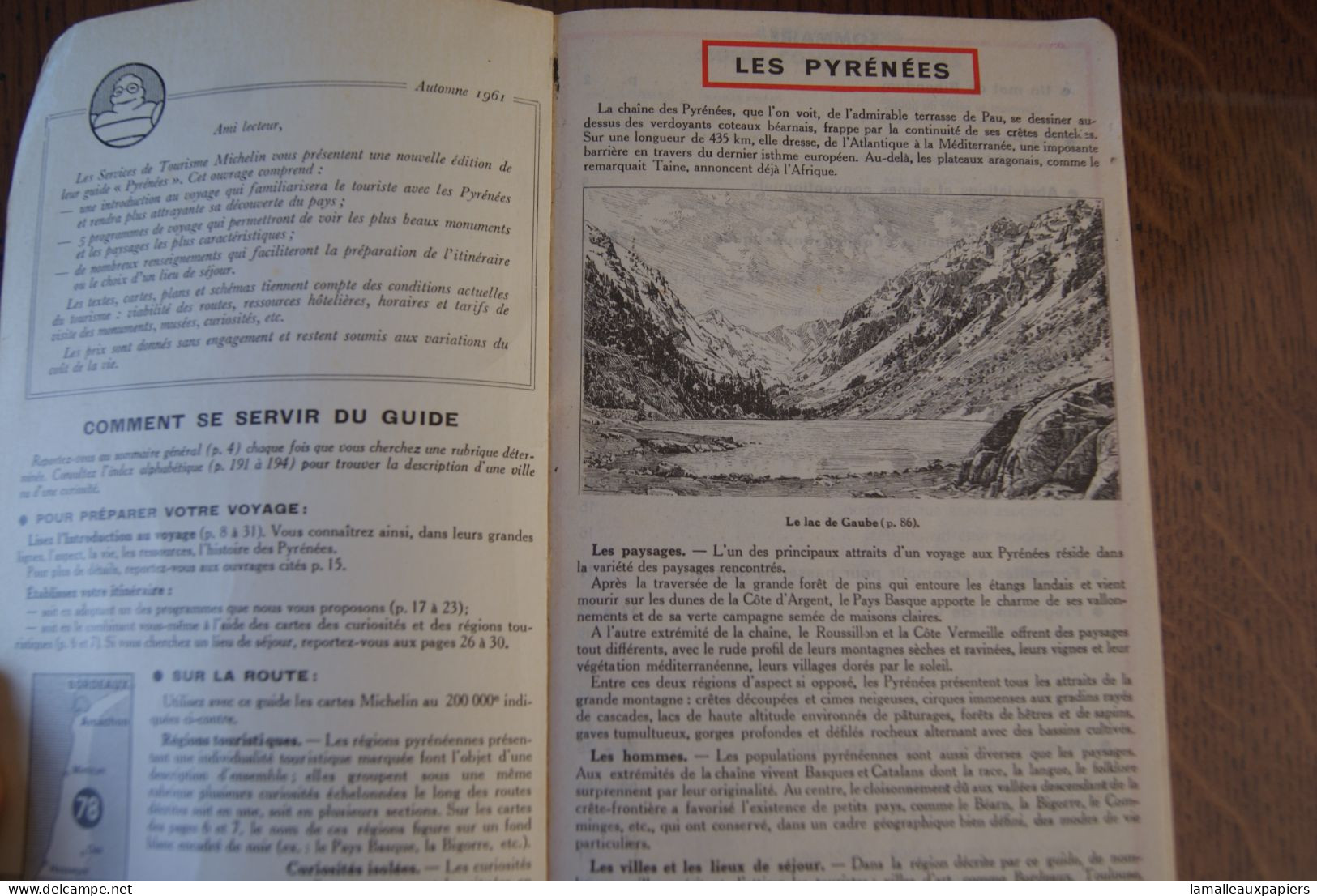 Les Pyrenées 1961 (guide Vert) - Michelin (guias)