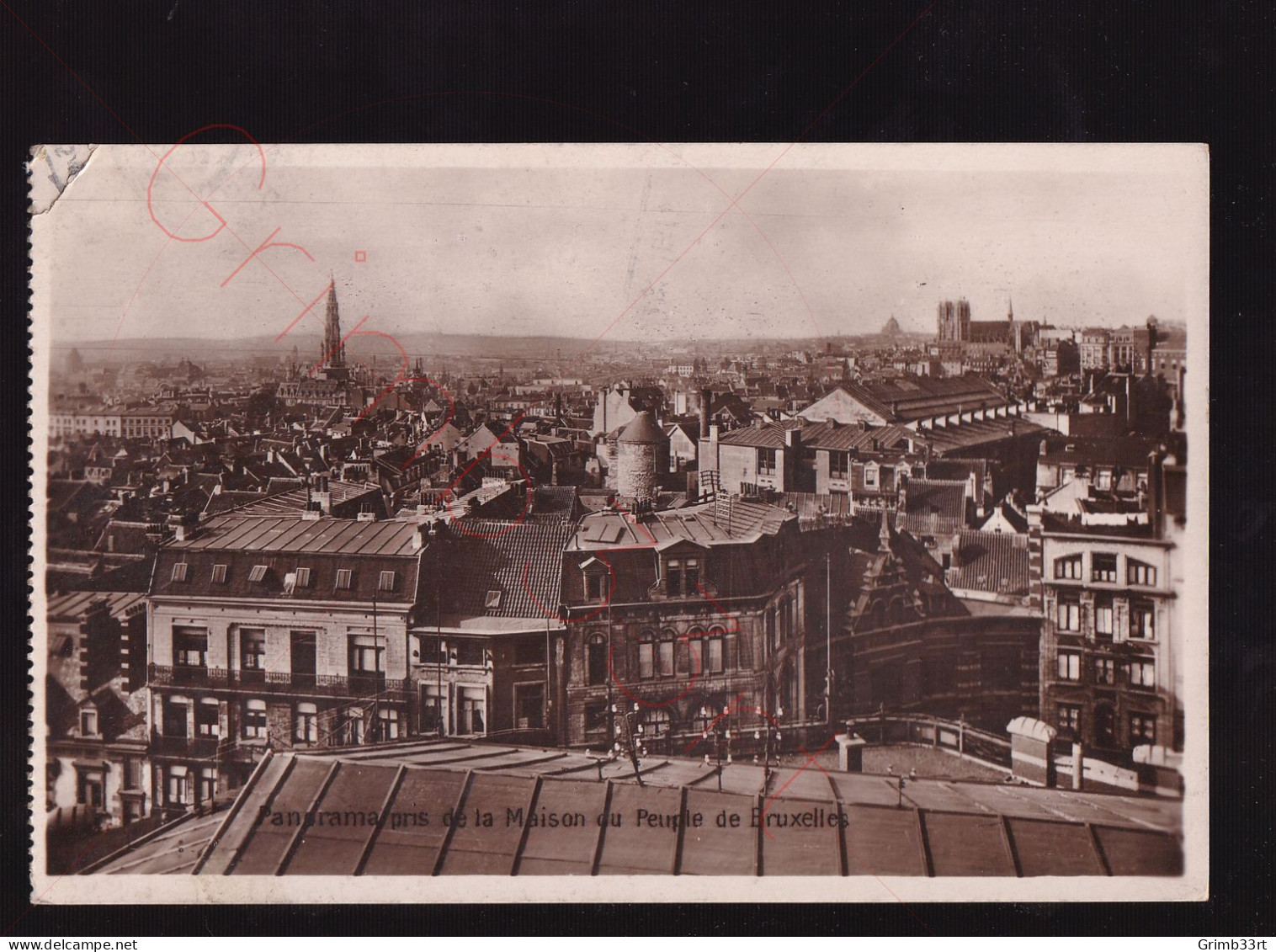 Bruxelles - Panorama Pris De La Maison Du Peuple - Fotokaart - Cartas Panorámicas