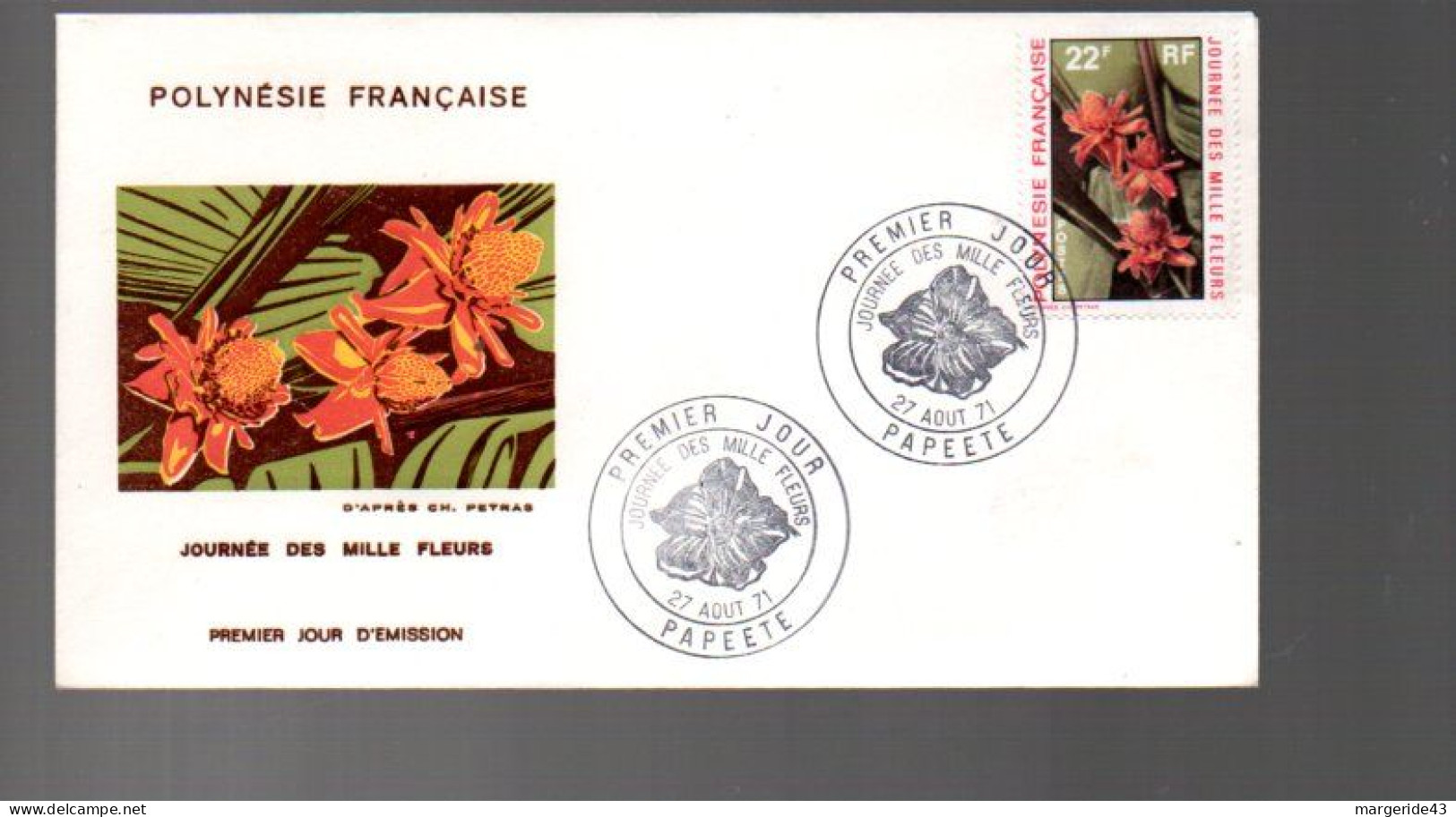 POLYNESIE LOT DE 43 FDC DIFFERENTES DE 1966 à 1979 - Vrac (max 999 Timbres)