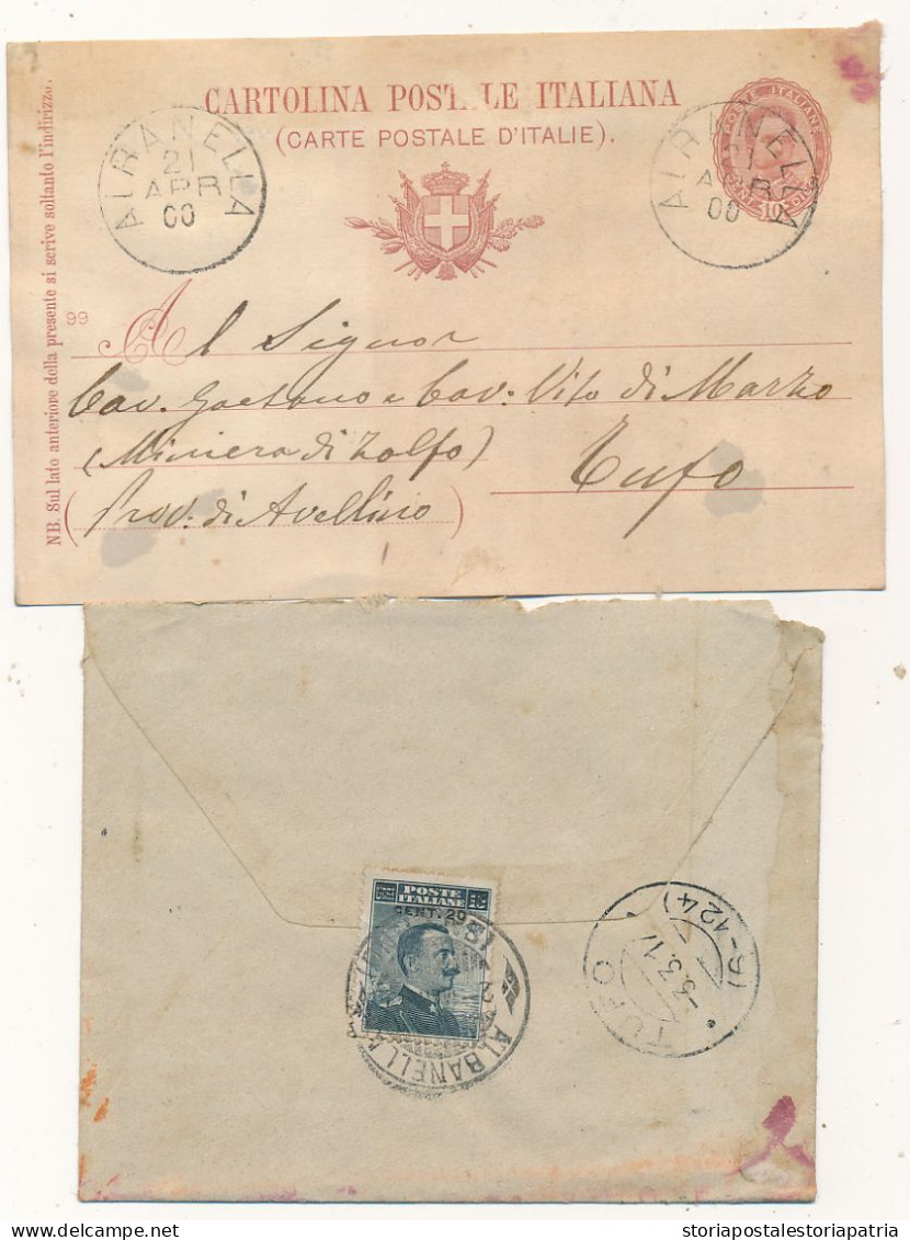 1900/1917 ALBANELLA SALERNO CERCHIO E DOPPIO CERCHIO - Storia Postale