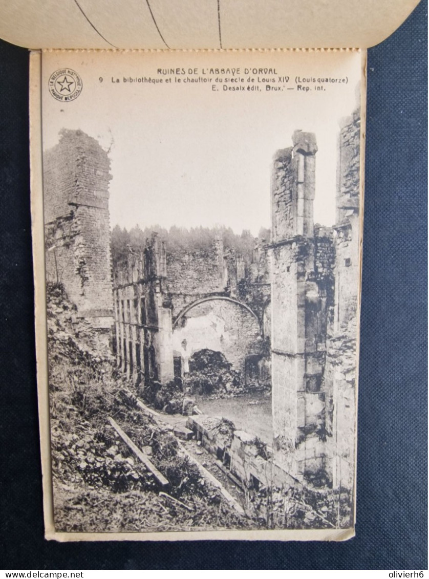 CARNET 10 CP BELGIQUE - BELGÏE (V2402) ABBAYE D'ORVAL (12 vues) La Belgique Historique