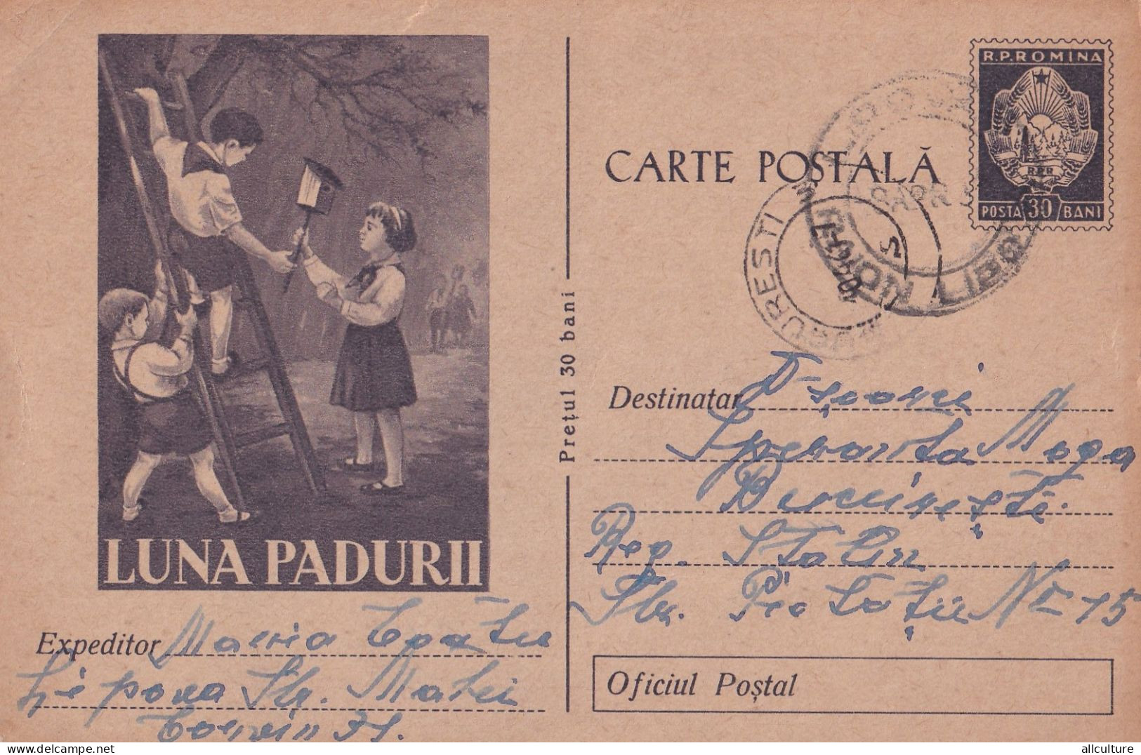 A24345 - LUNA PADURII Scouts Pioneer   Romania   Postal Stationery - Ganzsachen