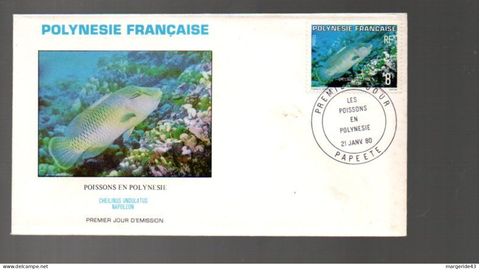 POLYNESIE LOT DE 77  FDC DIFFERENTES DE 1980 à 1989