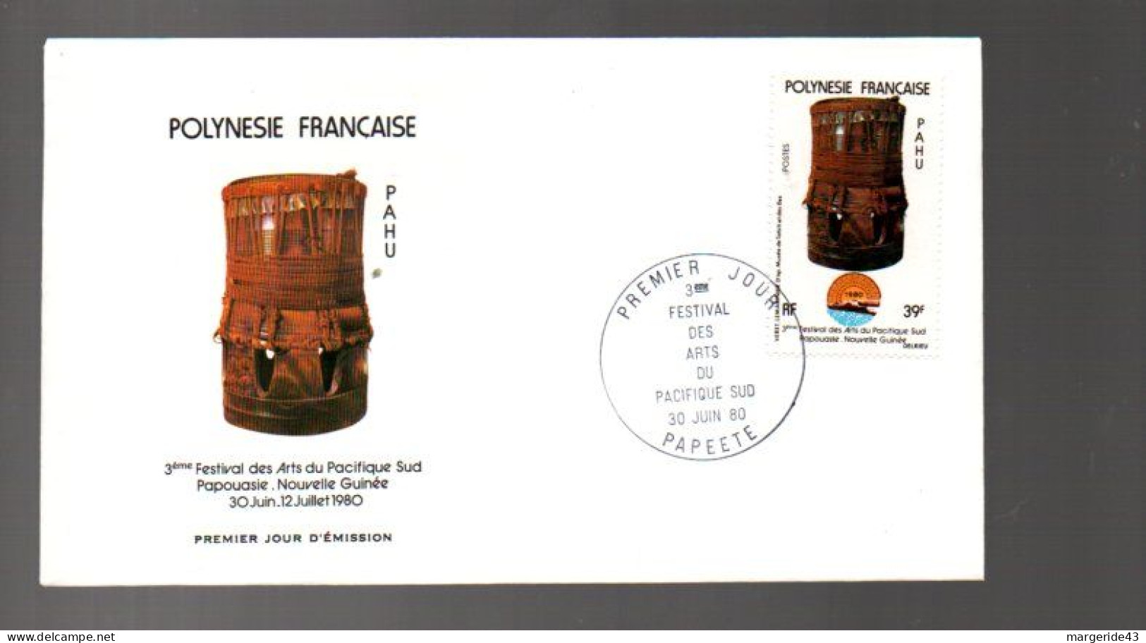 POLYNESIE LOT DE 77  FDC DIFFERENTES DE 1980 à 1989