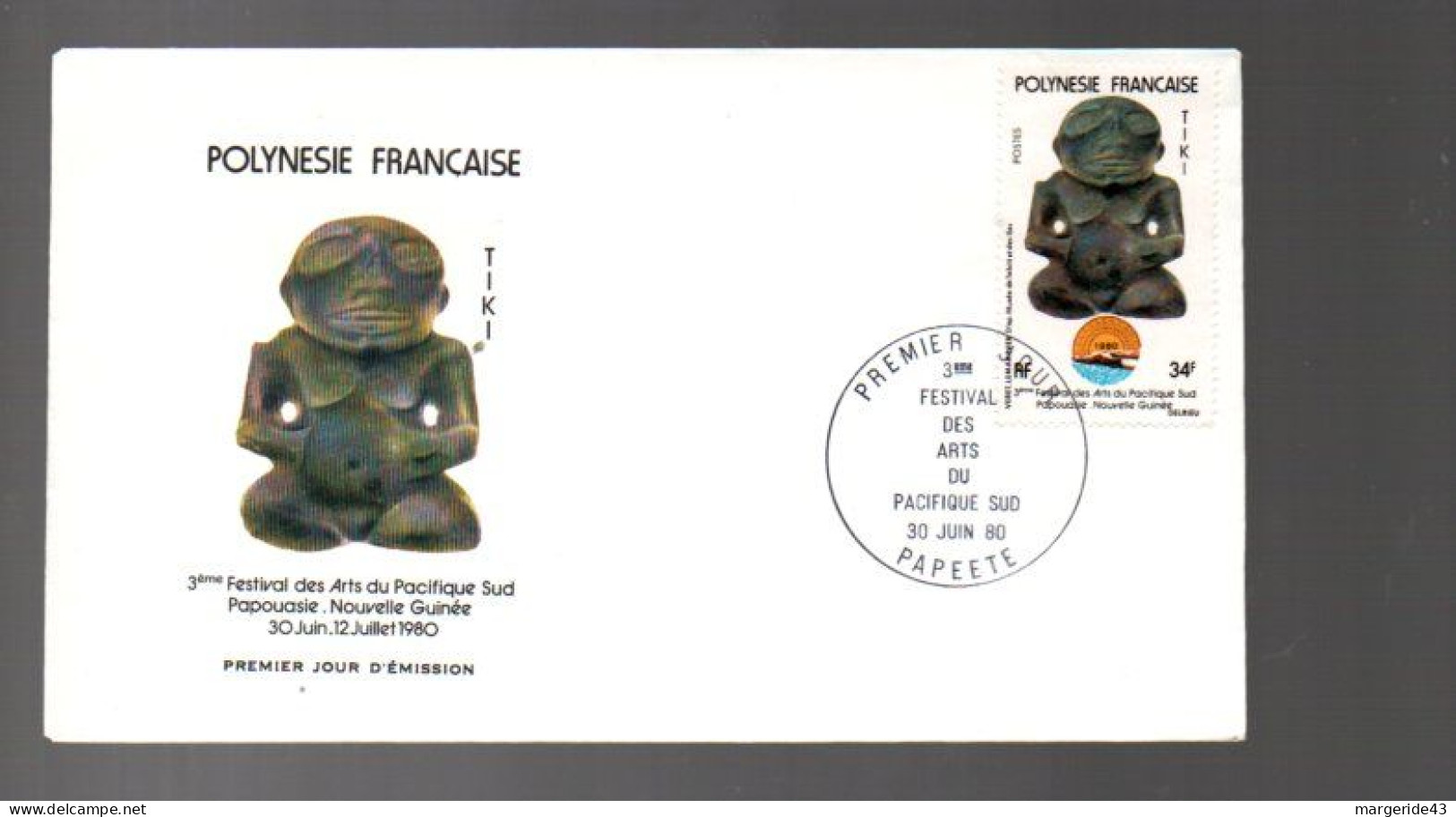 POLYNESIE LOT DE 77  FDC DIFFERENTES DE 1980 à 1989