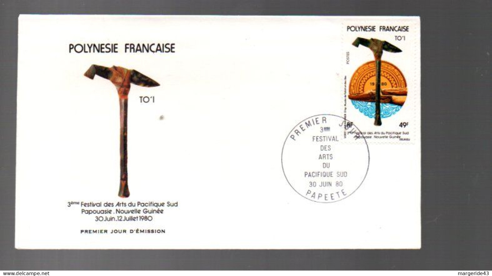 POLYNESIE LOT DE 77  FDC DIFFERENTES DE 1980 à 1989