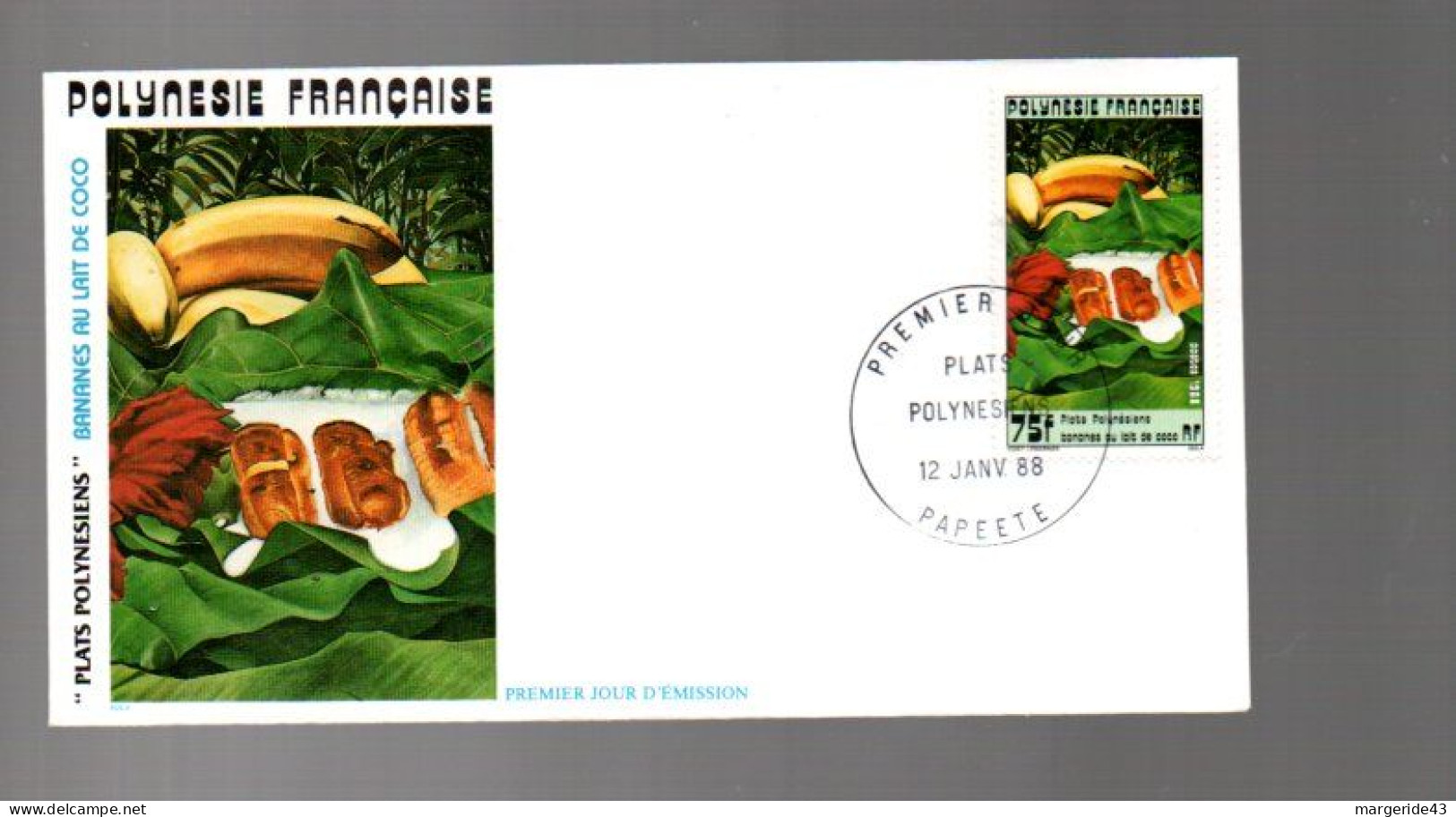 POLYNESIE LOT DE 77  FDC DIFFERENTES DE 1980 à 1989