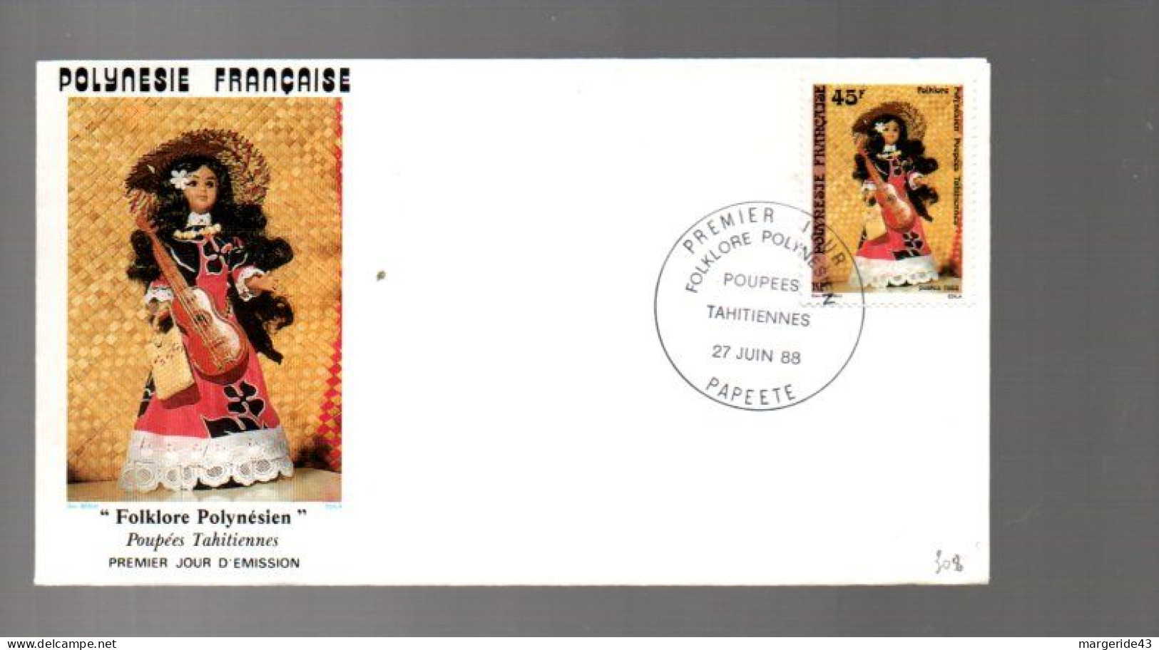 POLYNESIE LOT DE 77  FDC DIFFERENTES DE 1980 à 1989