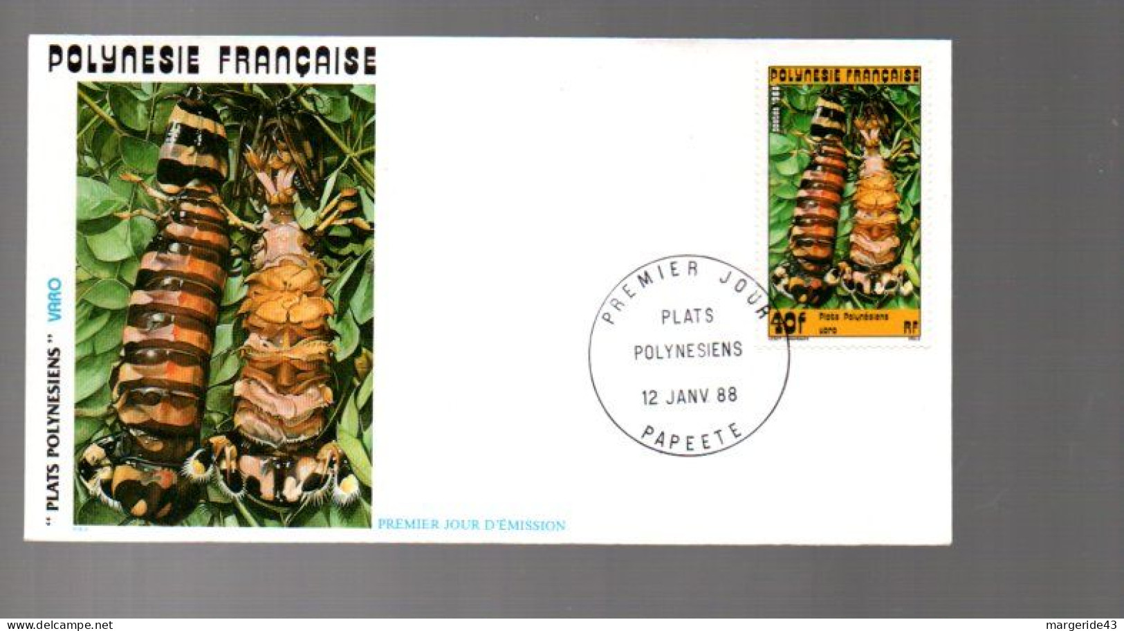 POLYNESIE LOT DE 77  FDC DIFFERENTES DE 1980 à 1989