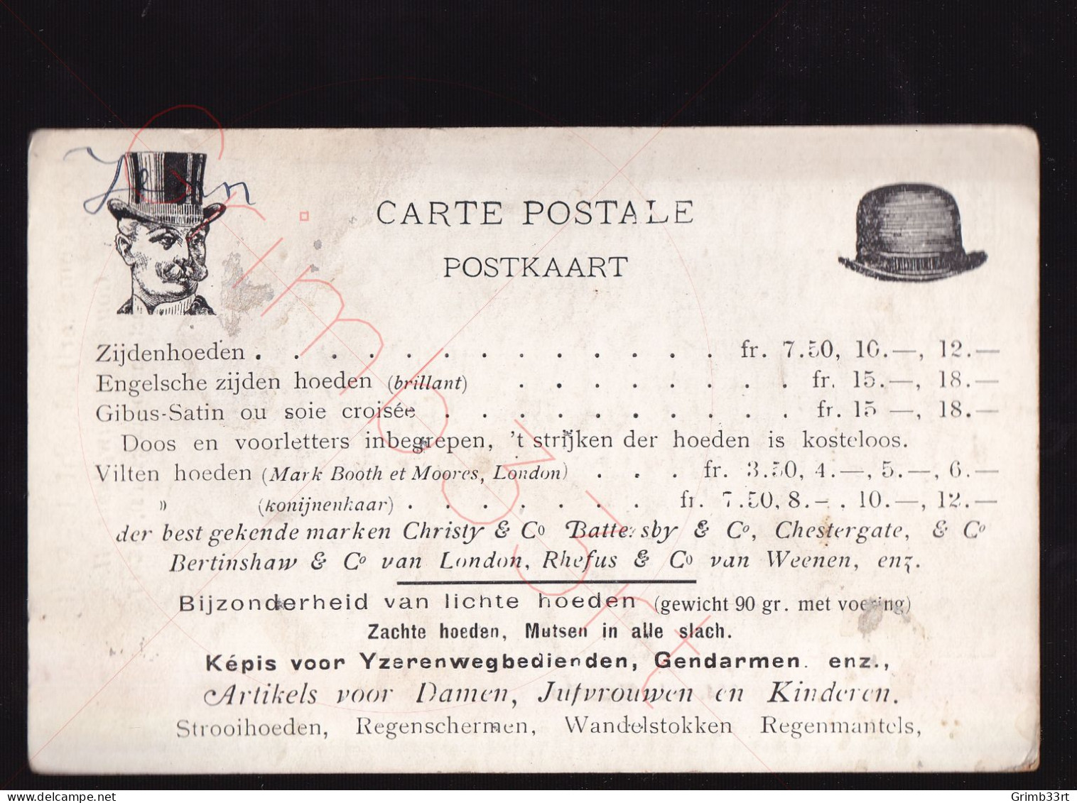Spa - La Géronstère - Hoedenmakerij Machiels-Pelleman, Gent - Postkaart - Spa