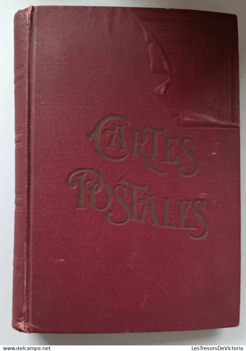 Album Pour Cartes Postales - Couverture Tissus Bordeux - Dim28/21/3cm - Album, Raccoglitori & Fogli