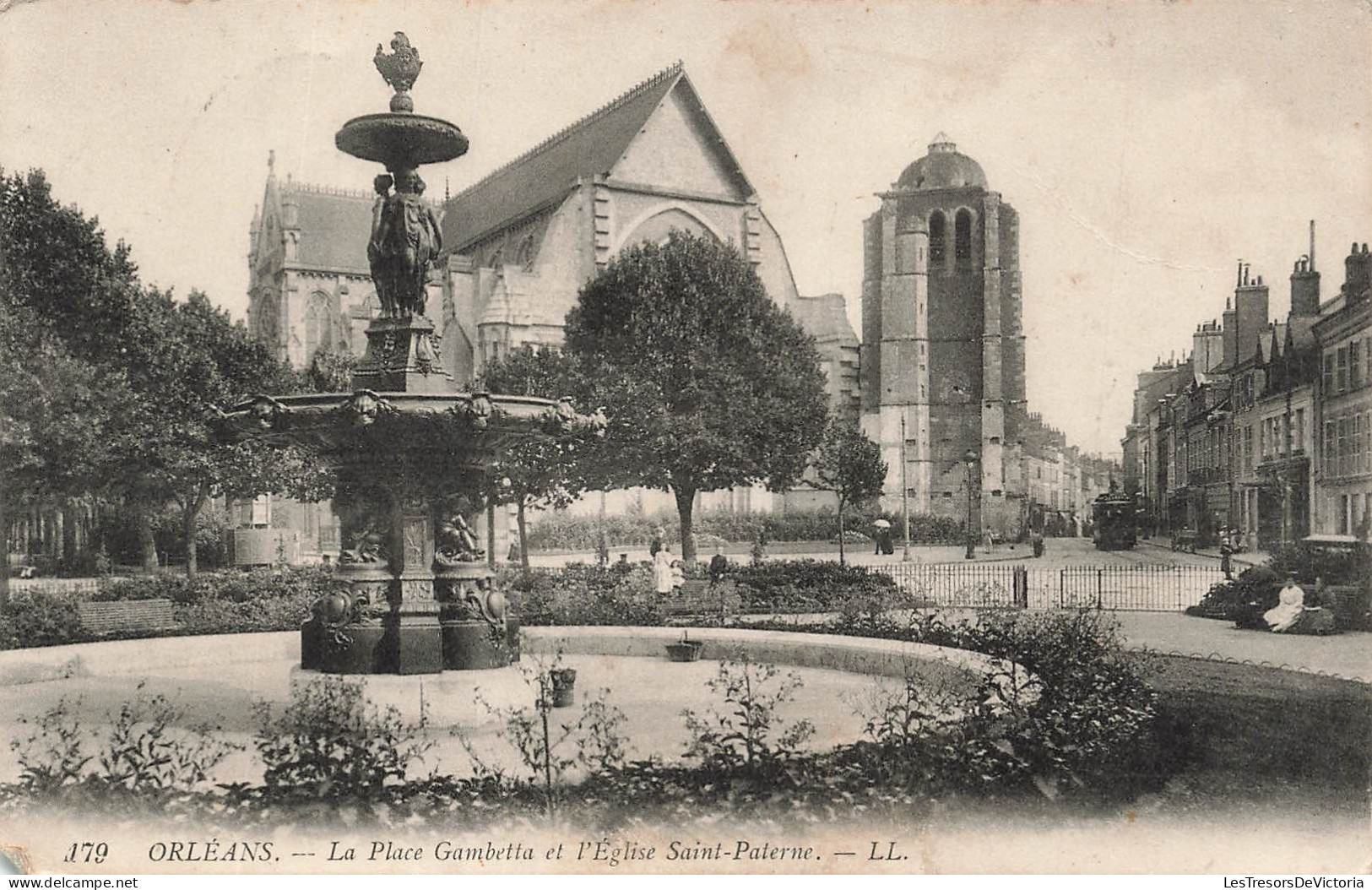 FRANCE - Orléans - Vue Sur La Place Gambetta Et L'Eglise Saint Paterne - L L - Fontaine - Carte Postale Ancienne - Orleans