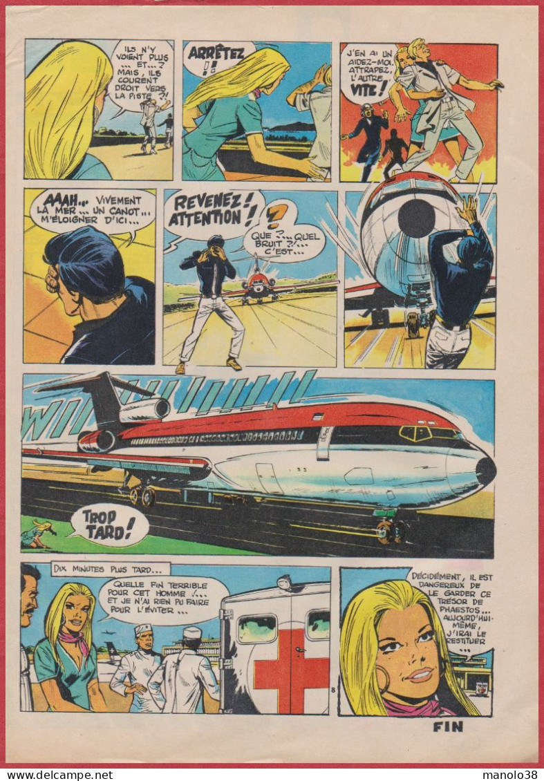 Chasse à l'homme. Une aventure de Vicky. Bande dessinée. BD. W Weinberg. Histoire complète. Aéroport de Héraklion. 1970.