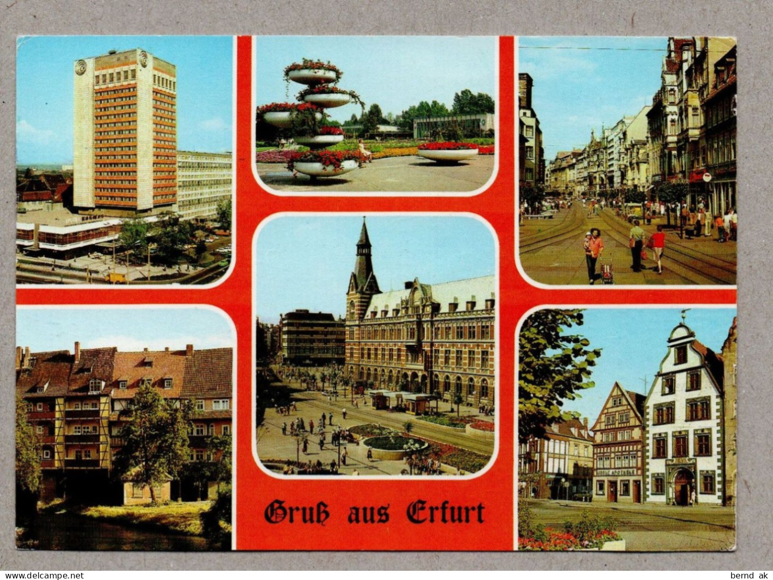 024# BRD - 10  Color  - AK:  Erfurt - IGA, Krämerbrücke, Malsdorf, Fischmarkt, Gildehaus  (alle Im Bild) - Erfurt