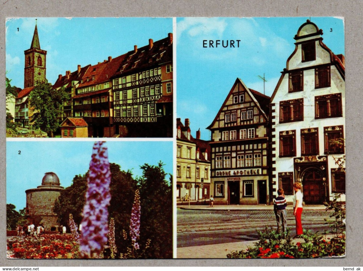 024# BRD - 10  Color  - AK:  Erfurt - IGA, Krämerbrücke, Malsdorf, Fischmarkt, Gildehaus  (alle im Bild)