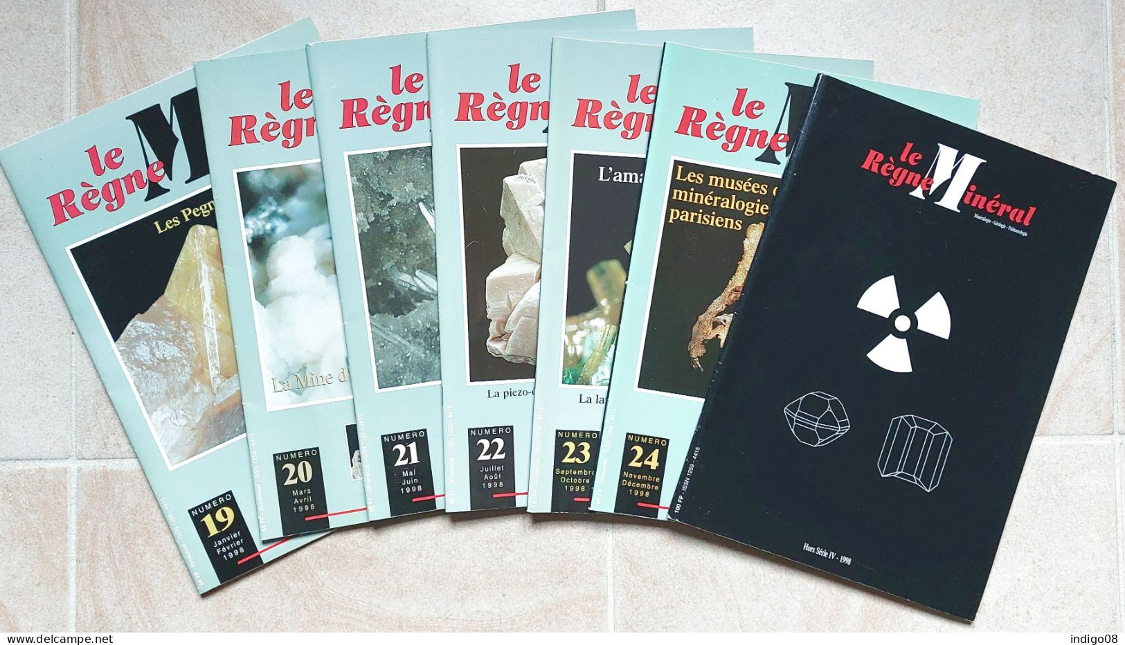 Revue Le Règne Minéral Année1998 N° 19, 20, 21, 22, 23 Et 24 + Hors Série IV - Mineralen