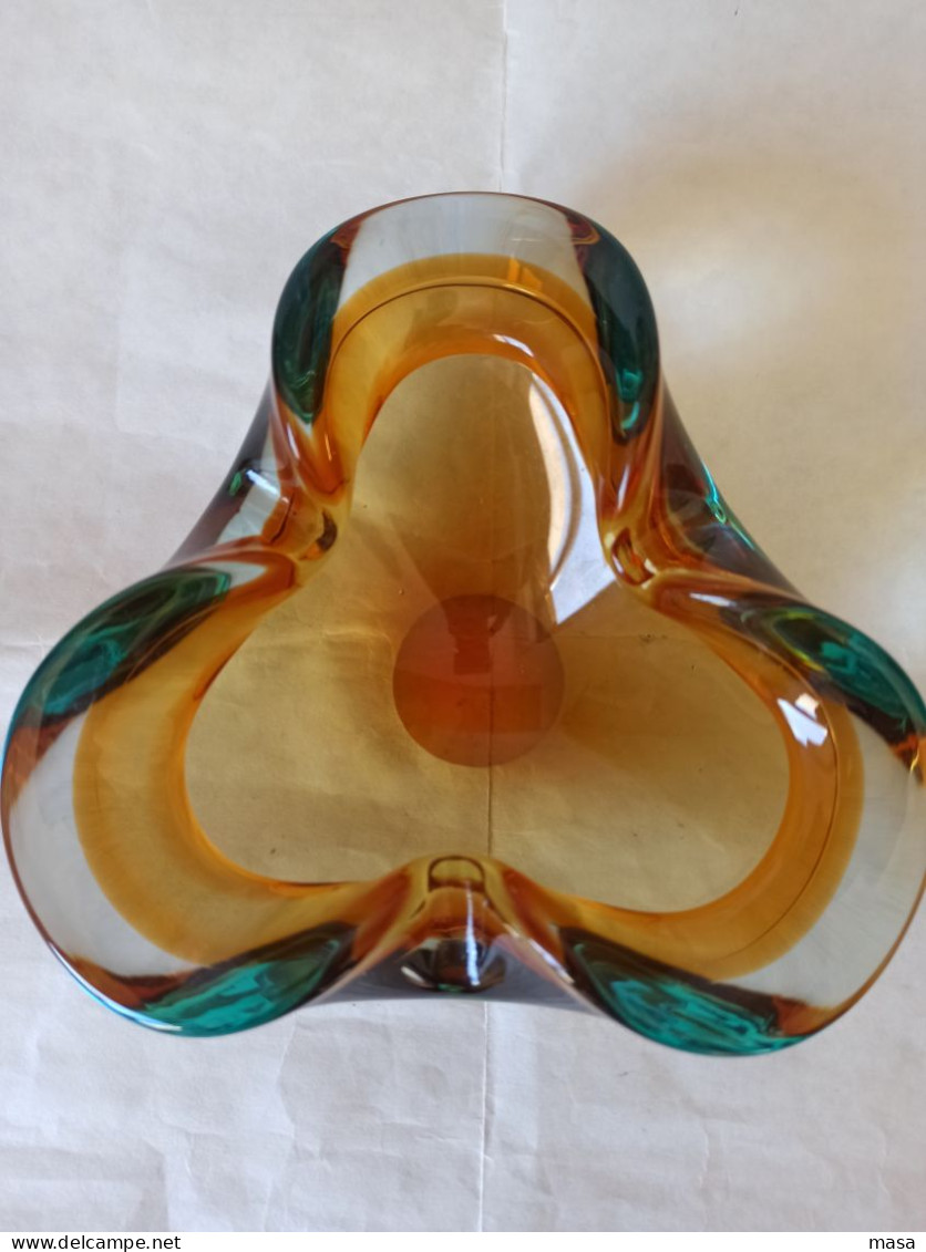 Vaso porta gioie in vetro di Murano anni '70 Multicolre