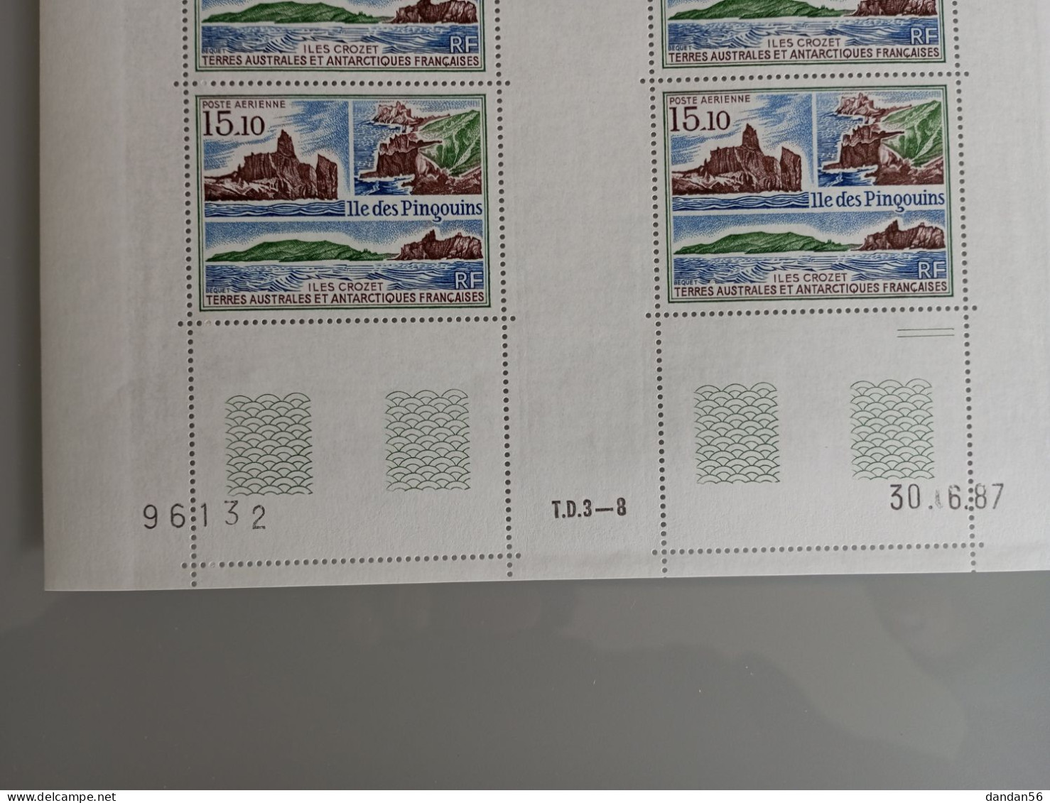 TAAF FSAT 1988 Yvert PA 100/1 ** MNH X 6  Cote 59.40 € Iles Aux Pingouins Et Crozet  Je Liquide - Neufs