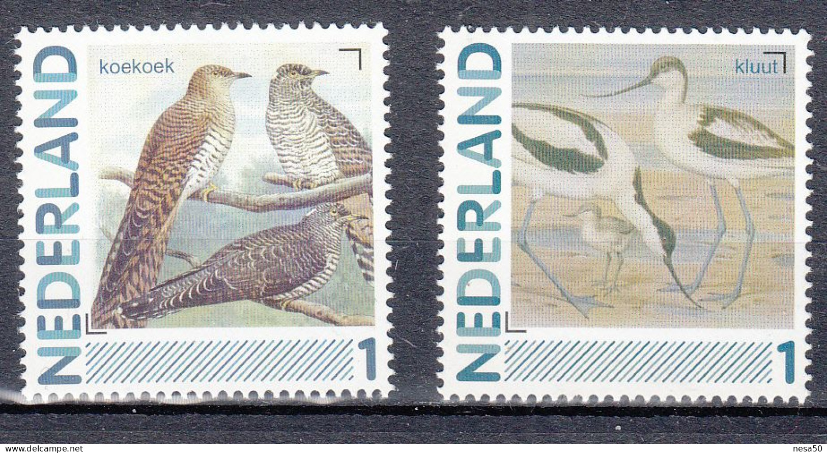 Nederland Persoonlijke Zegels: Vogels, Birds, : Koekoek + Kluut ; Cuckoo + Avocet - Unused Stamps