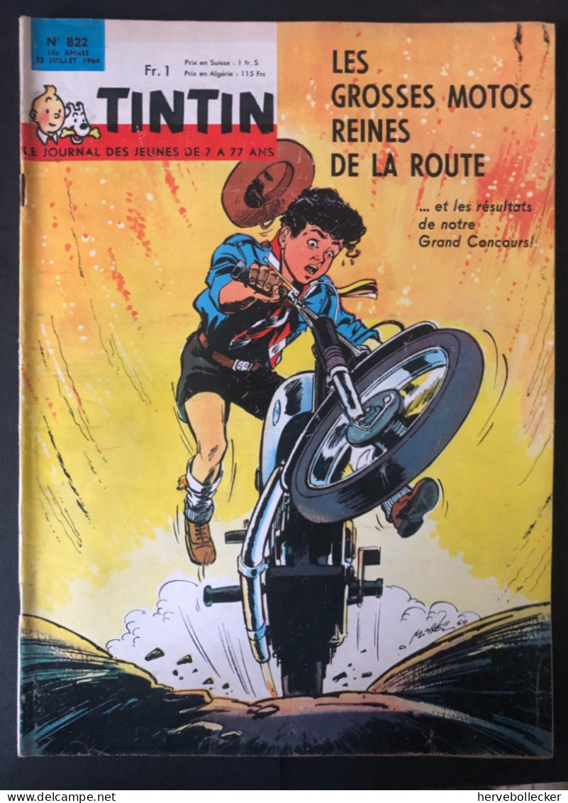 TINTIN Le Journal Des Jeunes N° 822 - 1964 - Tintin