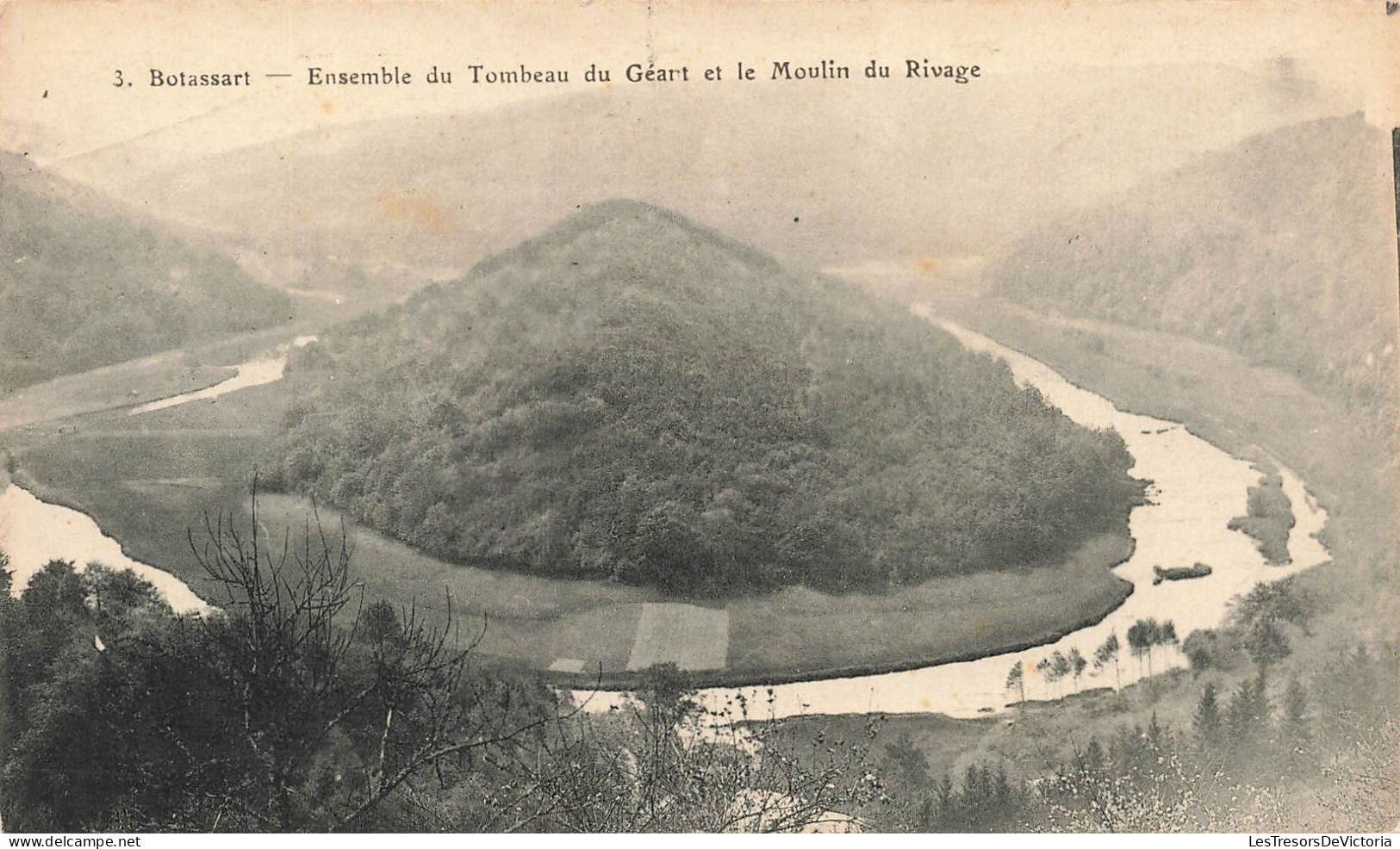 BELGIQUE - Botassart - Ensemble Du Tombeau Du Géant Et Le Moulin Du Rivage - Carte Postale Ancienne - Bouillon