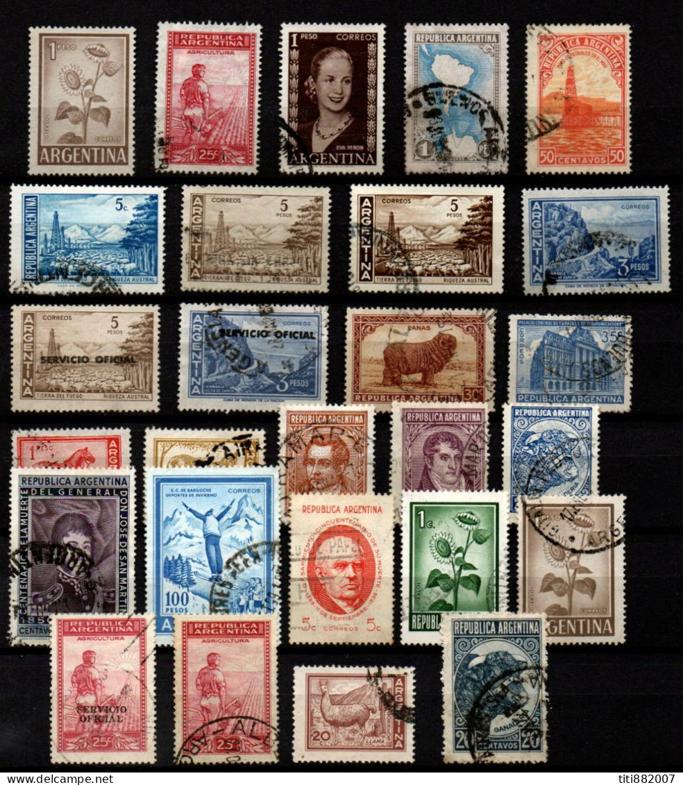 ARGENTINE   -    L O T    De  27 Oblitérés - Colecciones & Series