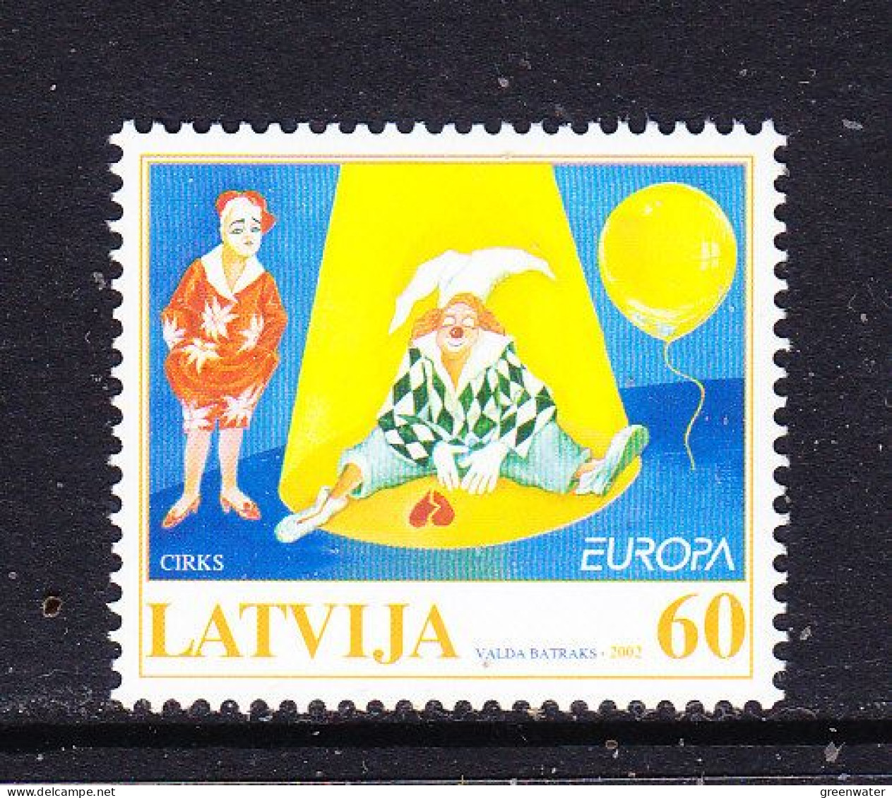 Europa Cept 2002 Latvia 1v ** Mnh (59543F) Rock Bottom - 2002