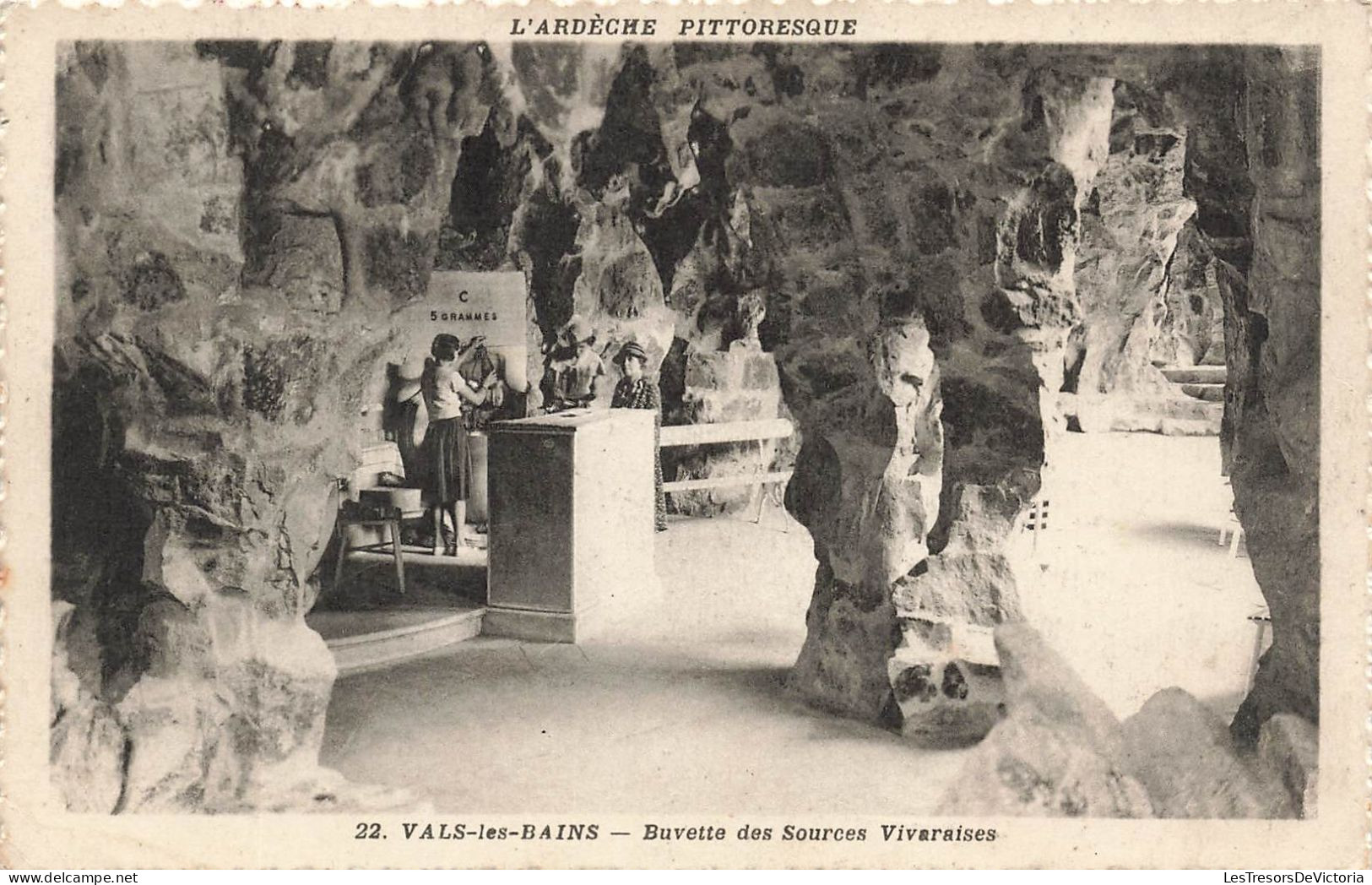 FRANCE - Vals Les Bains - Buvette Des Sources Vivaraises - Animé - Vue Générale - Carte Postale Ancienne - Vals Les Bains