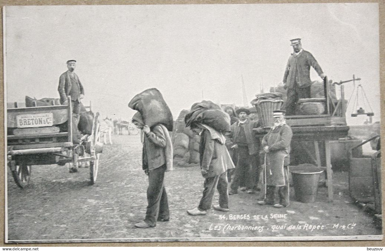 CPA Berges De La Seine - LES CHARBONNIERS Quai De La Rapée - Petits Métiers à Paris