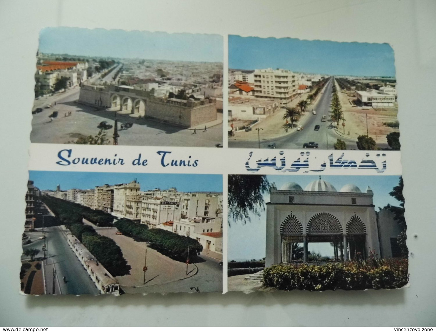 Cartolina Viaggiata "SOUVENIR DE TUNIS" Vedutine 1960 - Tunisie