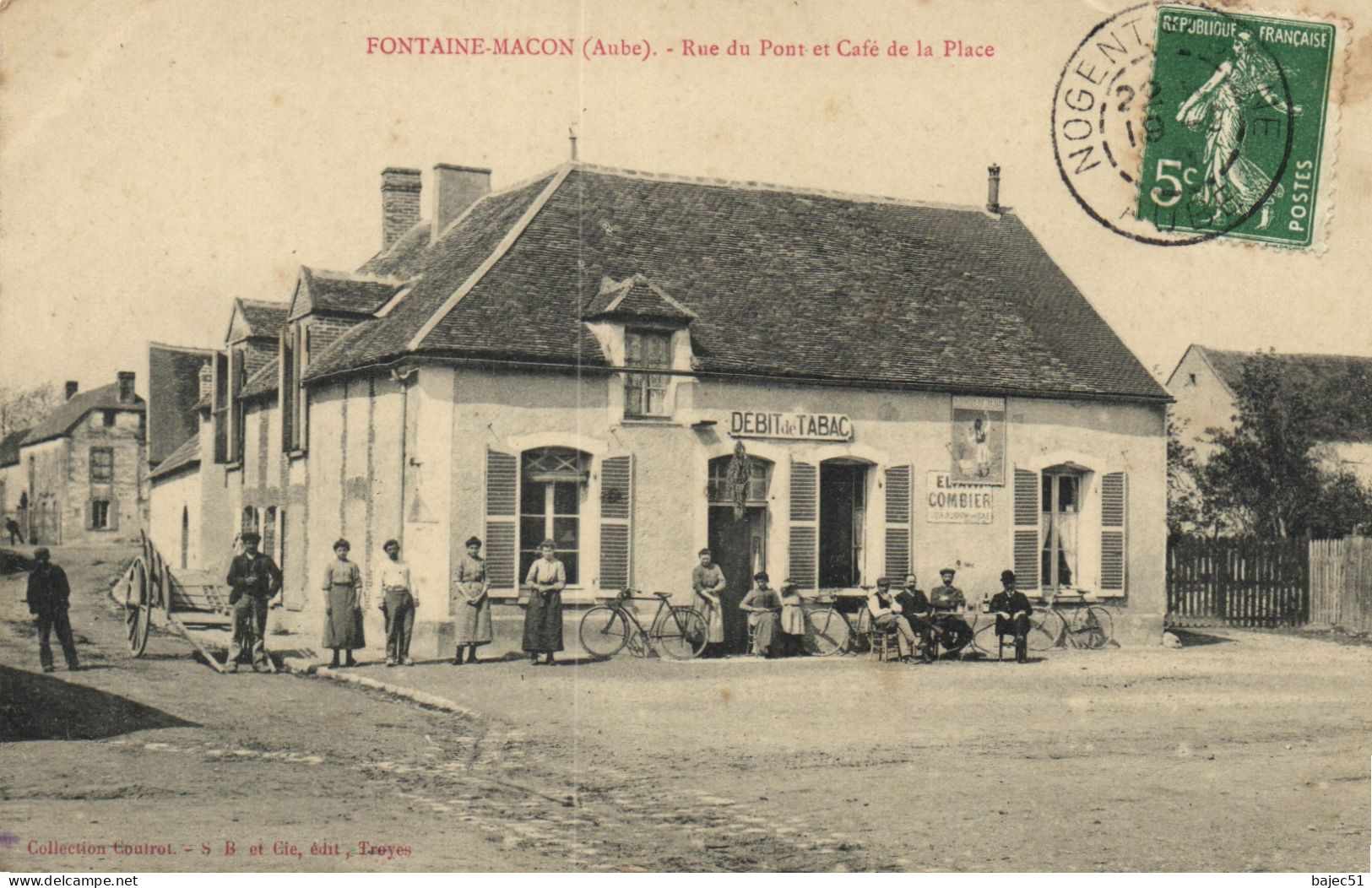 Fontaines Macon - Rue Du Pont Et Café De La Place "Débit De Tabac" "animés" - Autres & Non Classés