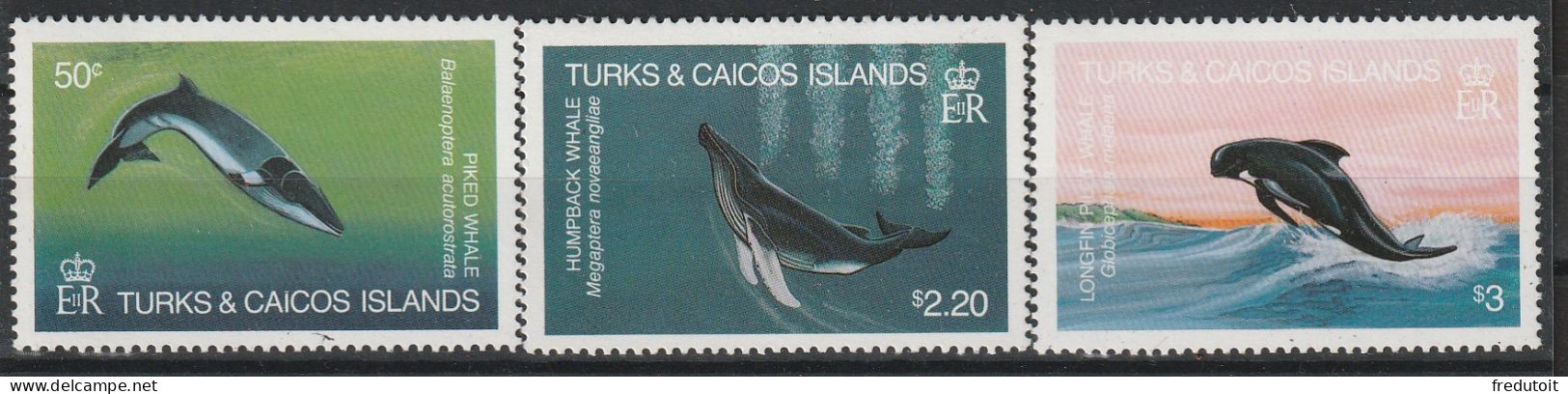 TURKS & CAICOS - N°627/9 ** (1983) Faune Marine : Baleines - Turks- En Caicoseilanden