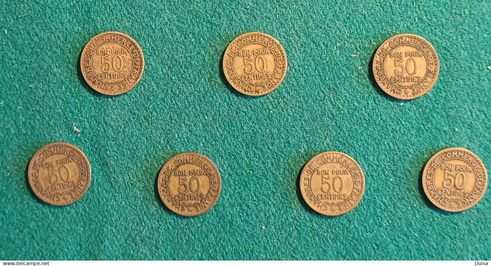 FRANCIA 50 Cents  7 Monete Anni Diversi - 50 Centimes