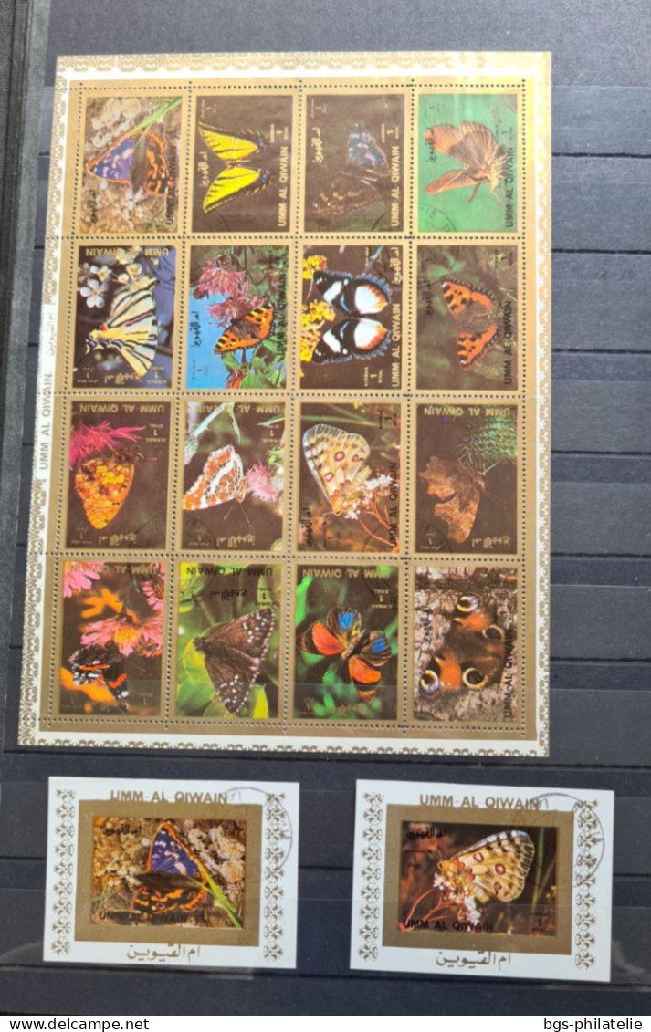 Collection De Timbres Sur Le Thème Des Papillons. - Collections (sans Albums)