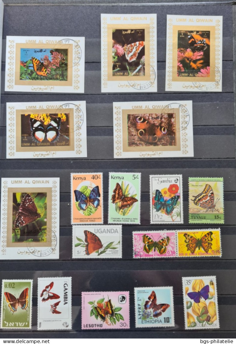 Collection De Timbres Sur Le Thème Des Papillons. - Colecciones (sin álbumes)