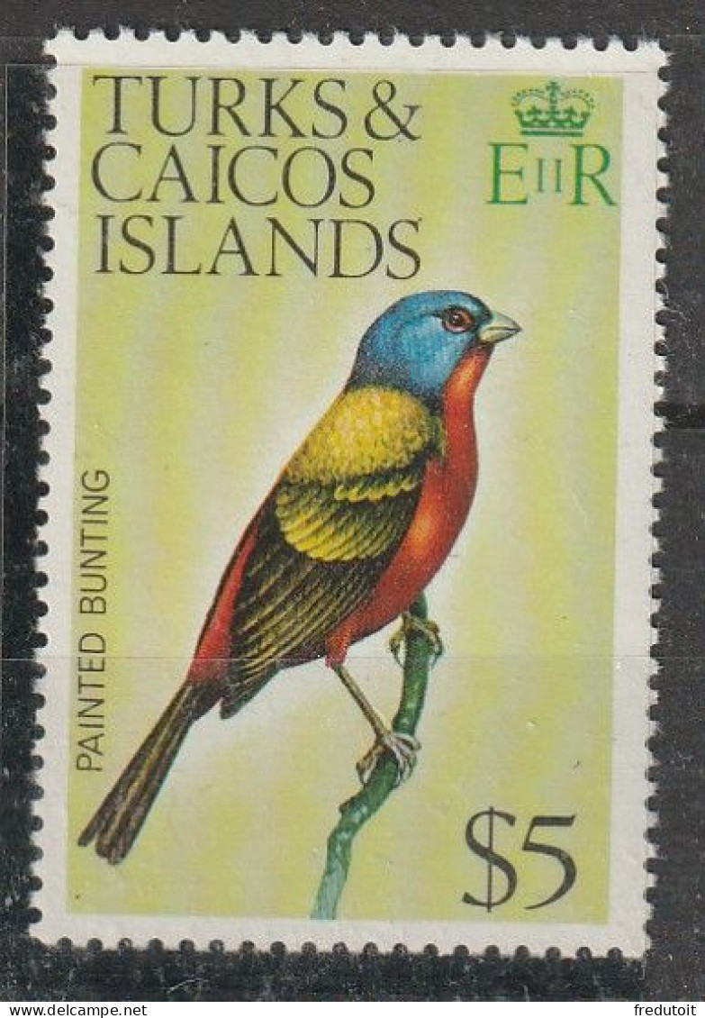 TURKS & CAICOS - N°361 ** (1976) Oiseau : 5$ - Turks & Caicos (I. Turques Et Caïques)