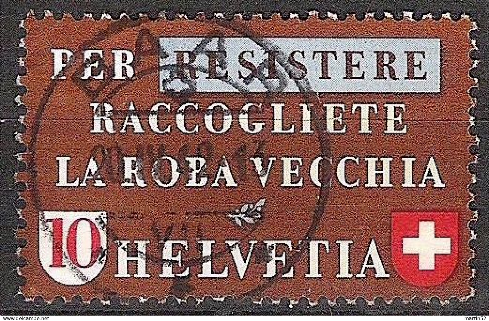 Schweiz Suisse 1942: PER RESISTERE Zu 256 Mi 407 Yv 377 Mit Voll-Stempel BAAR 20.IV.42 (Zumstein CHF 8.00) - Used Stamps