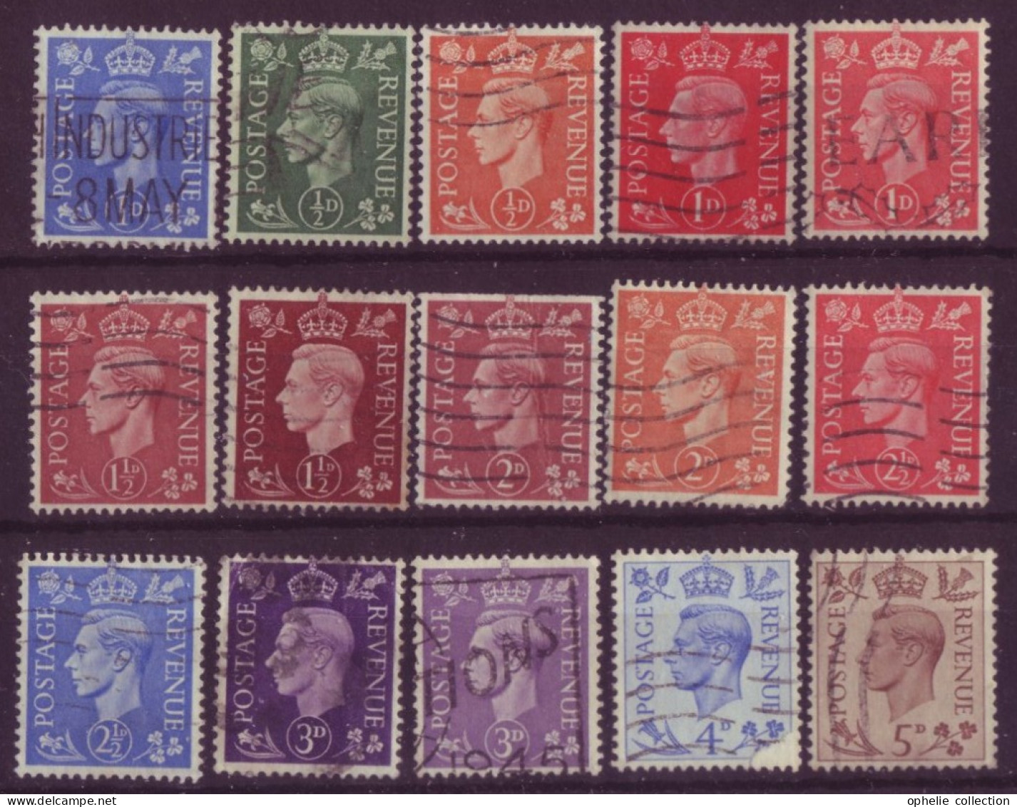 Angleterre - King Edward VIII - 15 Timbres Différents - 6967 - Autres & Non Classés