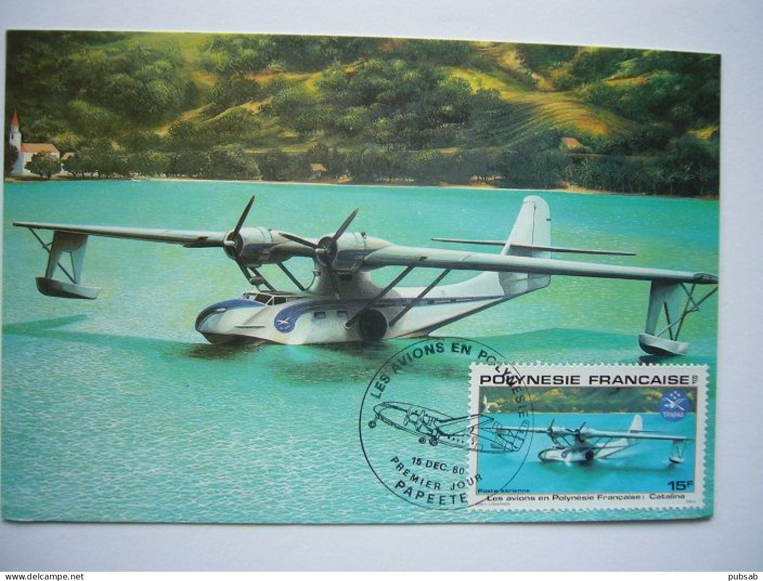 Avion / Airplane / RAI - REGIE AERIENNE INTERINSULAIRE / Seaplane / Catalina / Carte Maximum - 1939-1945: 2. Weltkrieg