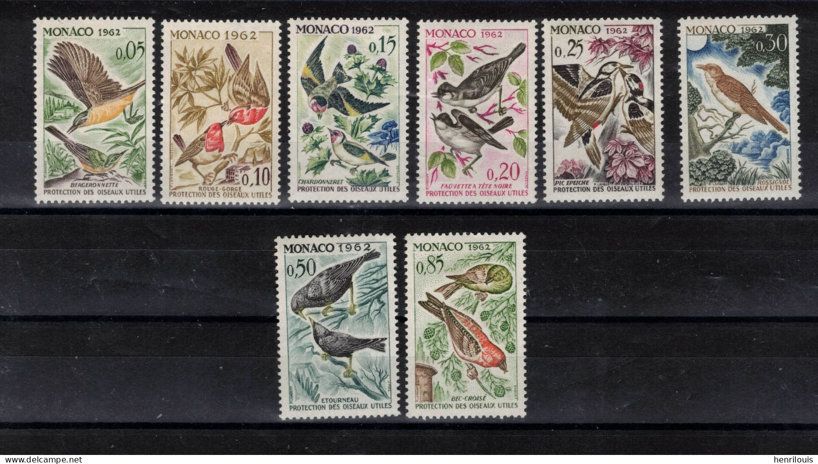 MONACO  Timbres Neufs **  De  1962 ( Ref  MC546  ) Faune - Oiseaux- Voir Descriptif - Unused Stamps