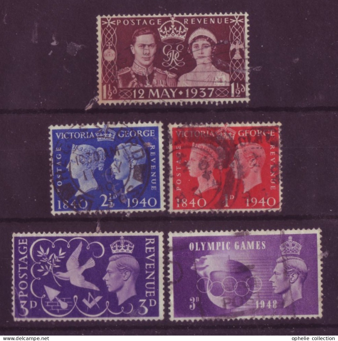 Angleterre - King Edward VIII - 5 Timbres Différents - 6969 - Autres & Non Classés