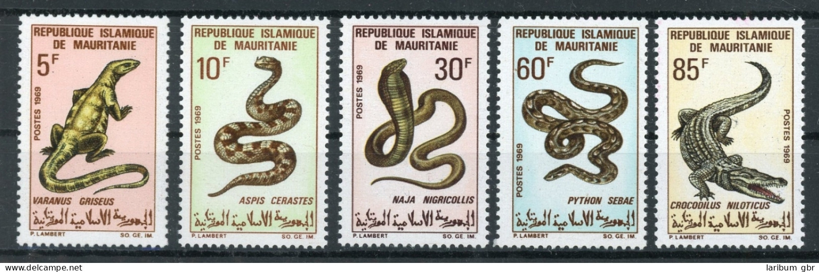 Mauretanien 364-368 Postfrisch Schlangen #JM527 - Mauritania (1960-...)