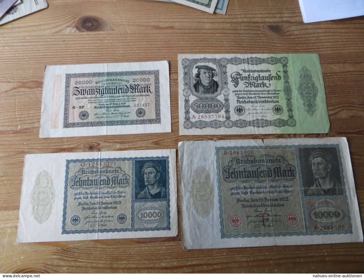 Geldscheine Banknoten Deutsches Reich Konvolut Von 39 Scheinen Unterschiedliche - Autres & Non Classés