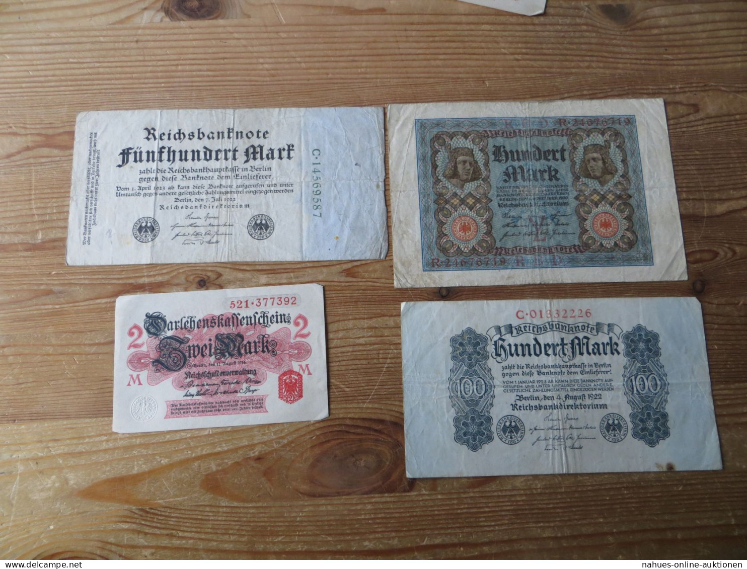 Geldscheine Banknoten Deutsches Reich Konvolut von 39 Scheinen unterschiedliche