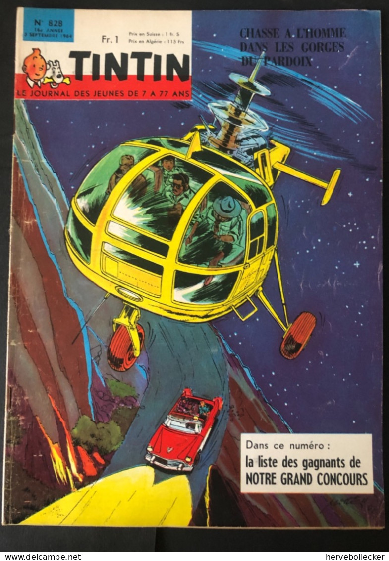 TINTIN Le Journal Des Jeunes N° 828 - 1964 - Tintin