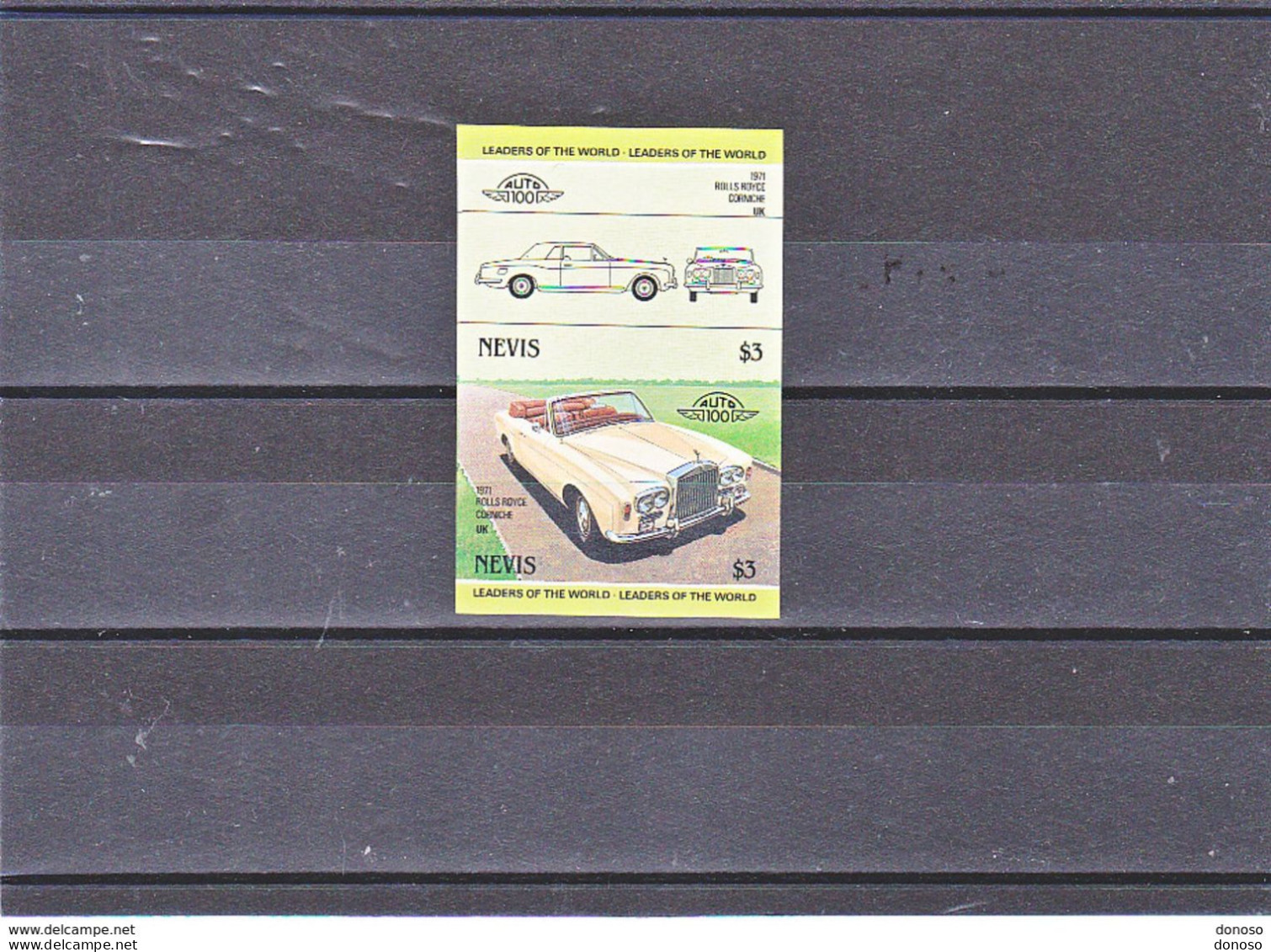 NEVIS 1985 VOITURES III  ROLLS ROYCE CORNICHE Yvert 265-266 NEUF** MNH Non Dentelé Imperforated - St.Kitts Und Nevis ( 1983-...)