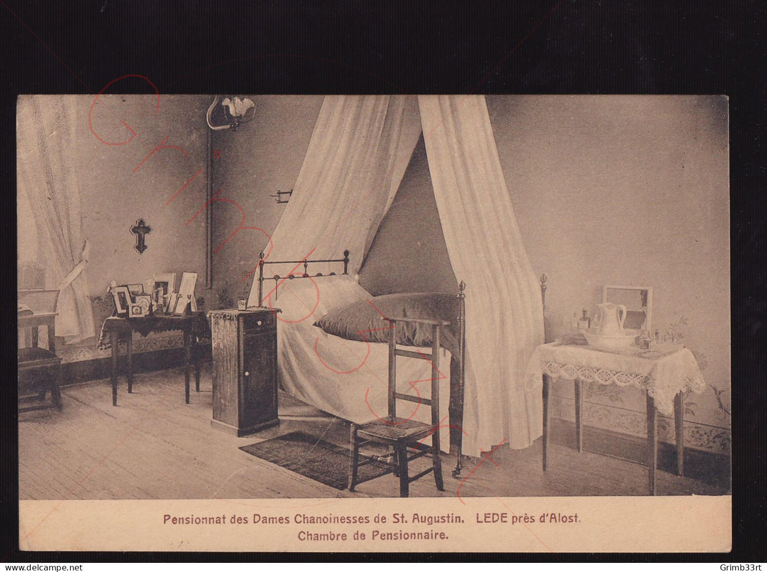 Lede - Pensionnat Des Dames Chanoinesses De St. Augustin - Chambre De Pensionnaire - Postkaart - Lede