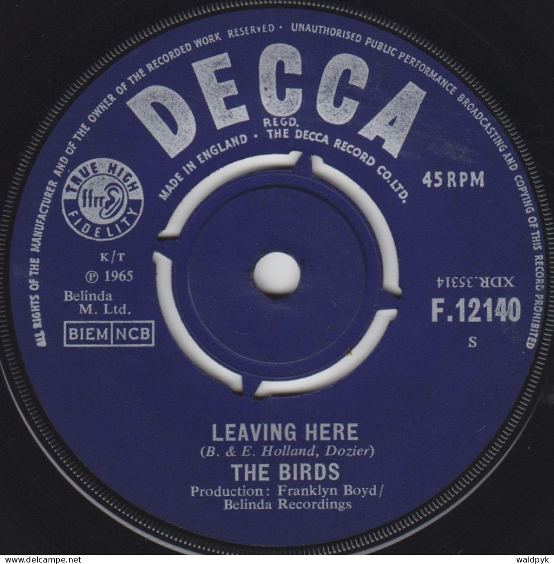 THE BIRDS - Leaving Here - Autres - Musique Anglaise