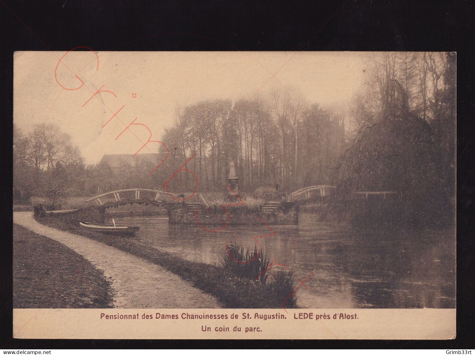 Lede - Pensionnat Des Dames Chanoinesses De St. Augustin - Un Coin Du Parc - Postkaart - Lede