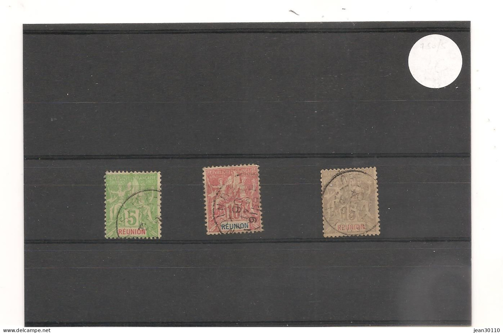 RÉUNION 1900/1905 N°46/48 Oblitérés - Used Stamps